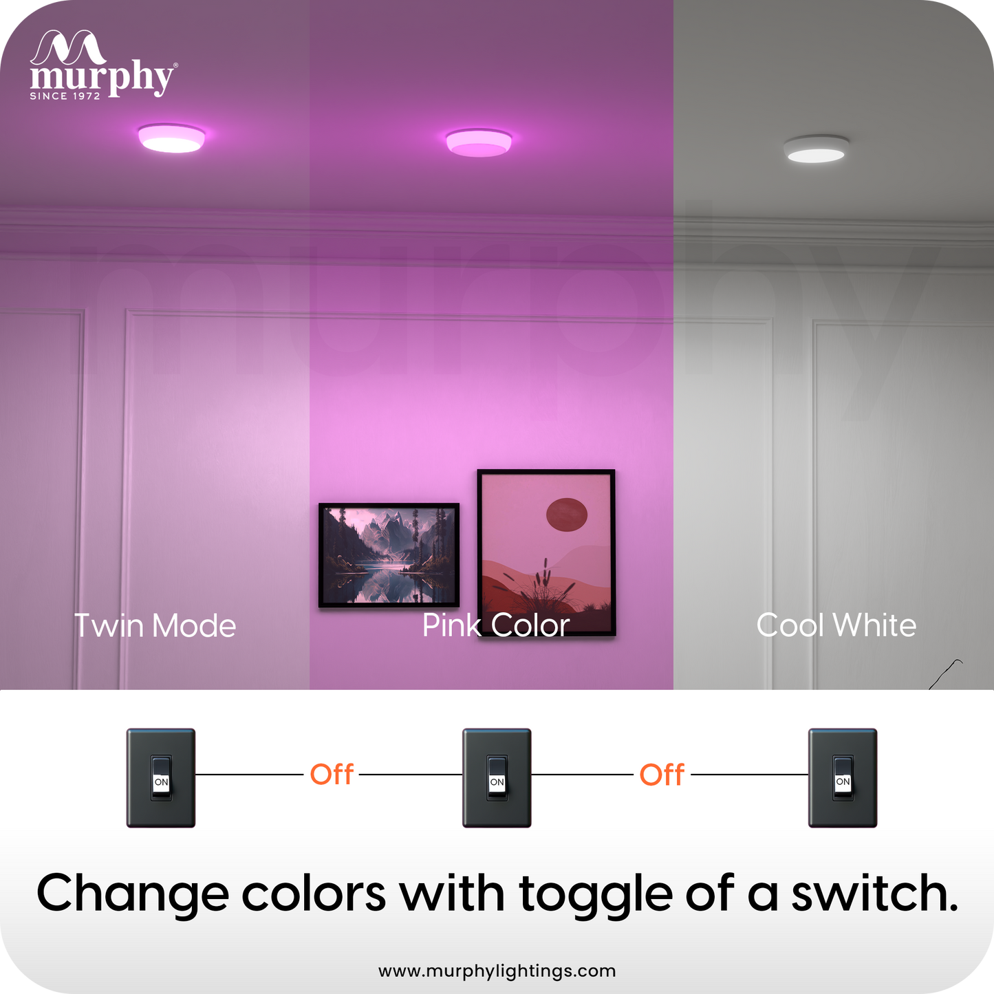 Murphy 7W+7W Twins LED Double Color Deep Junction Box Down Light