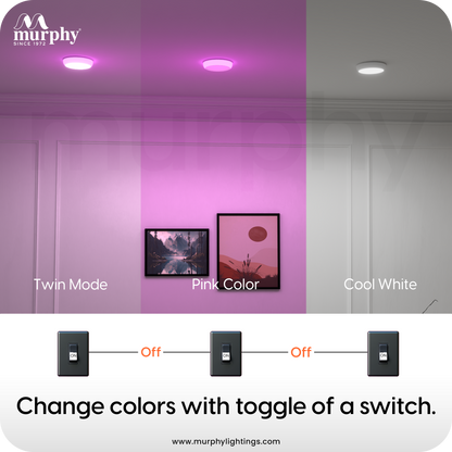 Murphy 7W+7W Twins LED Double Color Deep Junction Box Down Light