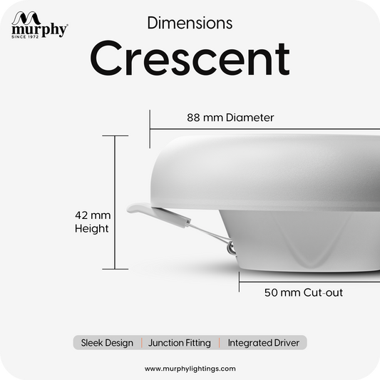 Murphy 7W Round LED Deep Junction Box/Ceiling Down Light