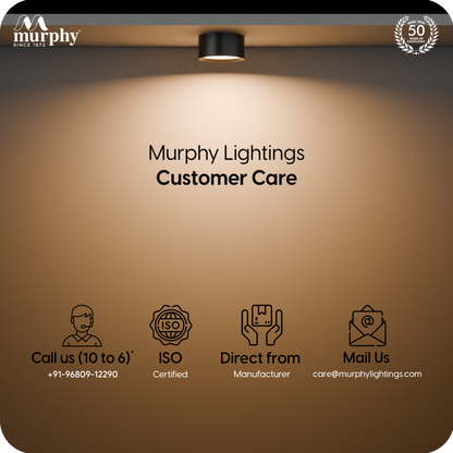 Murphy 3W LED Disc Surface Light Black Finish Aluminium Body | BIS Approved
