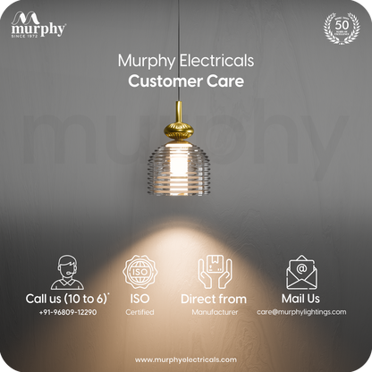 Murphy Ripple Pendant 9W LED Hanging Light | 3C Color Changing Warm/Natural/Cool White | Golden Finish | Ideal for Bedroom & Living Room | BIS Approved | 2 Year Warranty
