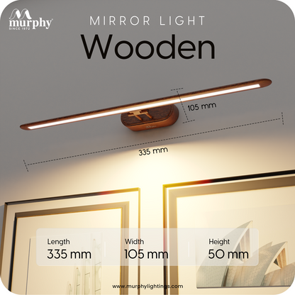 Murphy 6W 3-IN-1 Wooden Finish Mirror Light