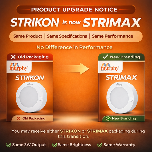 Murphy STRIMAX 3W Surface LED Downlight | Slim Round Cabinet Light | Cool White| Energy Efficient | Long Lifespan| 2 Years Warranty
