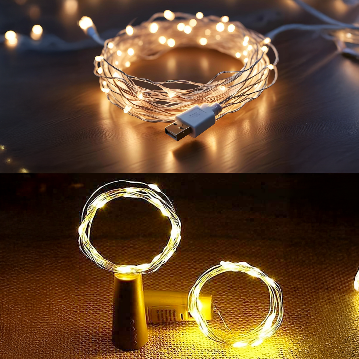Murphy LED USB CORK COPPER STRING LIGHT 10 MTR
