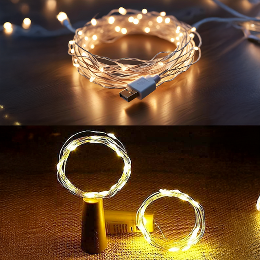 Murphy LED USB CORK COPPER STRING LIGHT 10 MTR