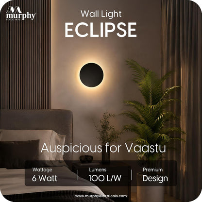 Murphy 6W Black Moon LED Wall Lamp