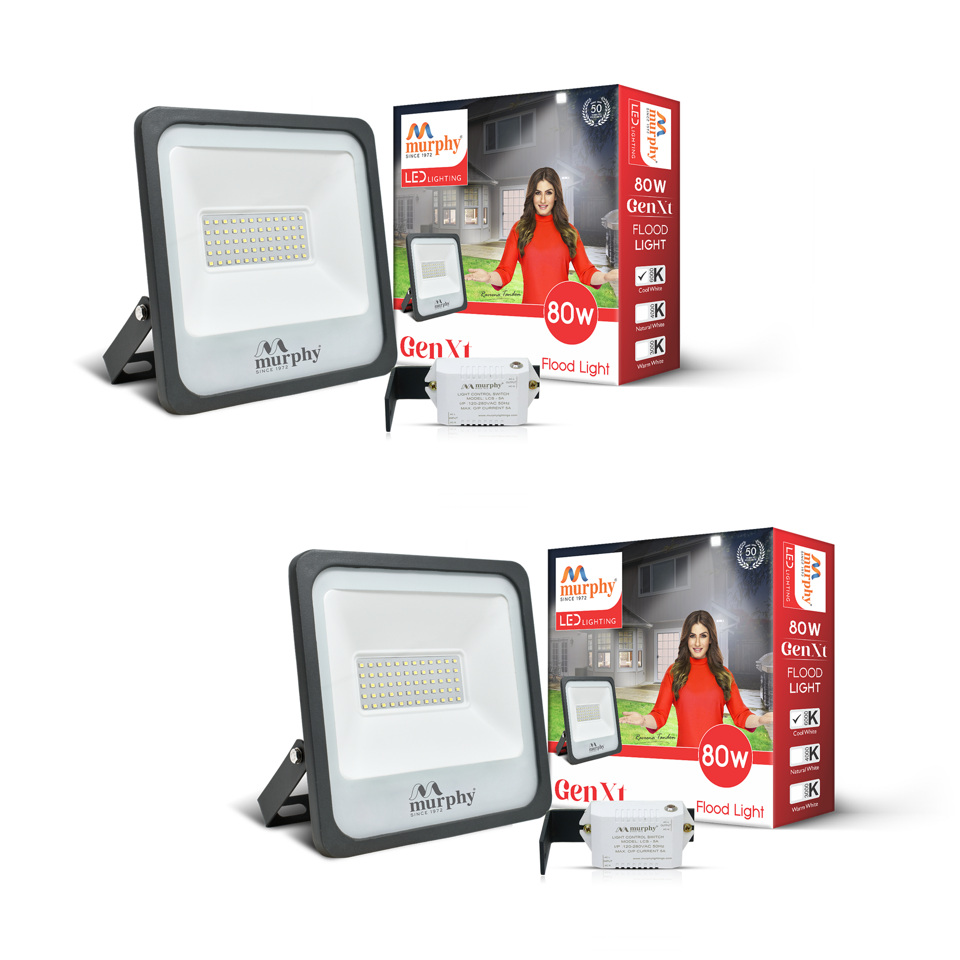Murphy 80W Genxt LED Flood Light – Auto On/Off Driver – Murphy
