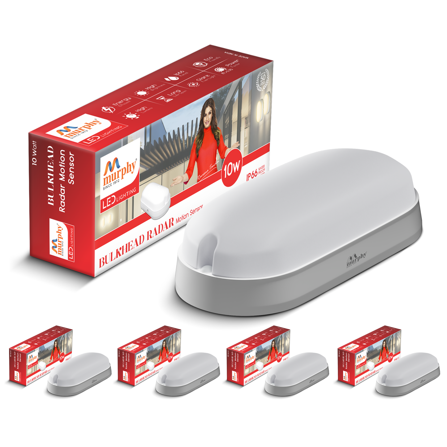 Murphy 10W Motion Sensor Bulkhead Light with Auto Day/Night On-Off Sensor