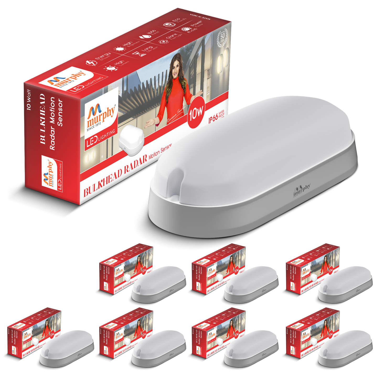 Murphy 10W Motion Sensor Bulkhead Light with Auto Day/Night On-Off Sensor