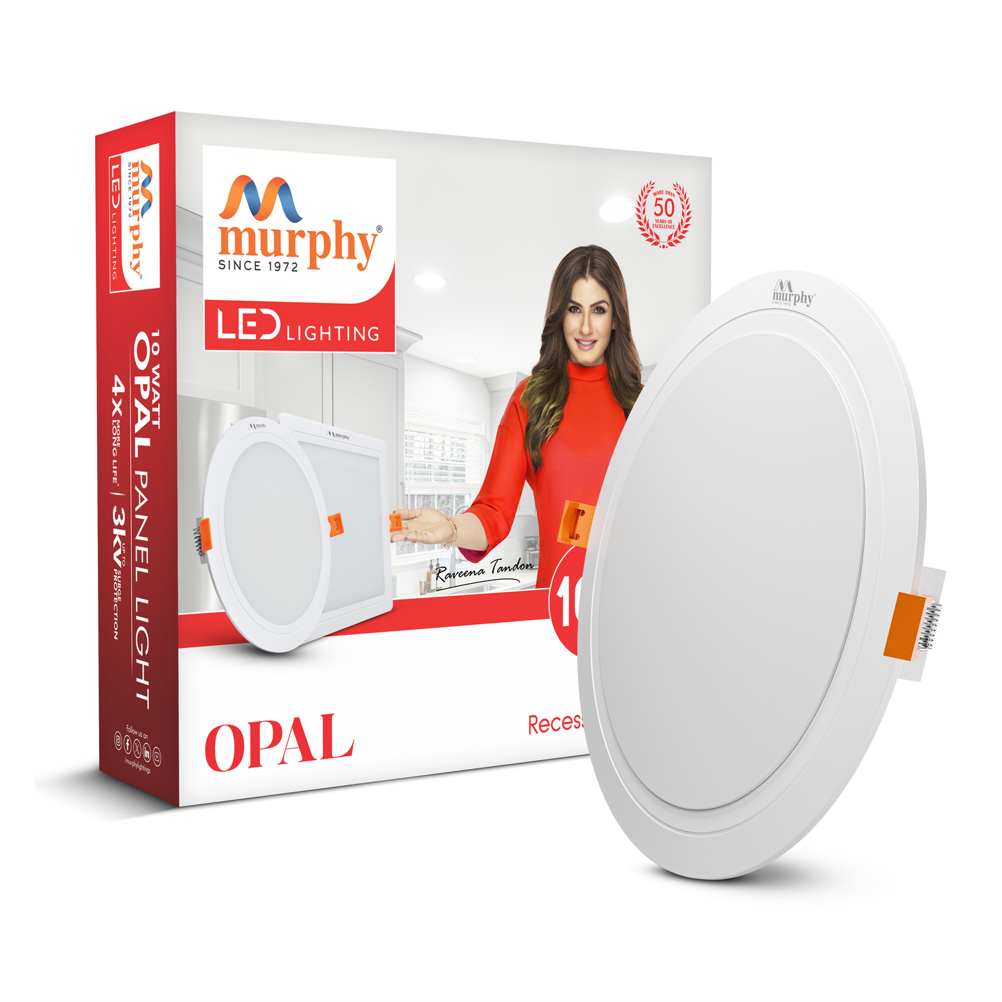 Murphy 10W OPAL Round Recess Panel Light