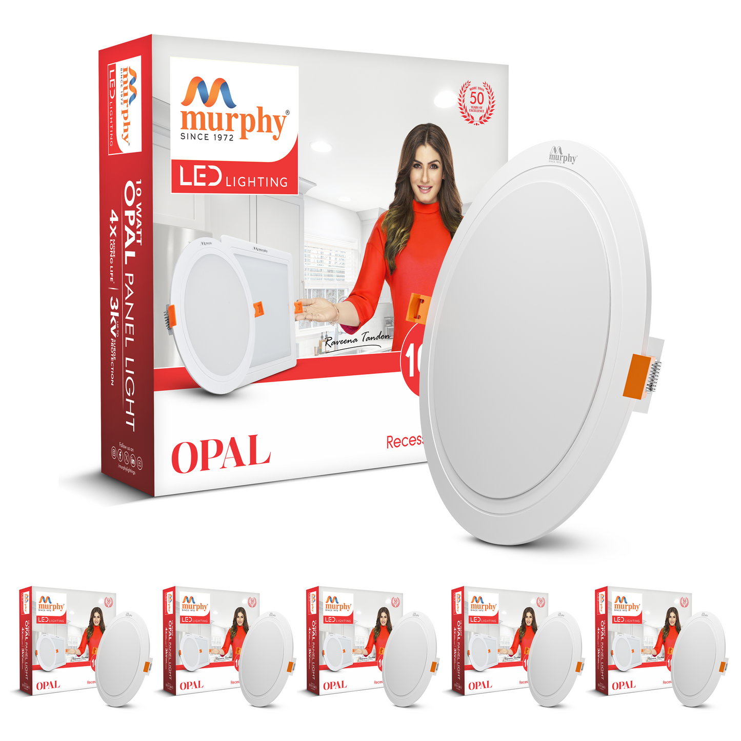 Murphy 10W OPAL Round Recess Panel Light