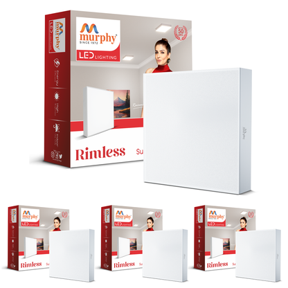 Murphy 18W Rimless Square Surface Panel Light