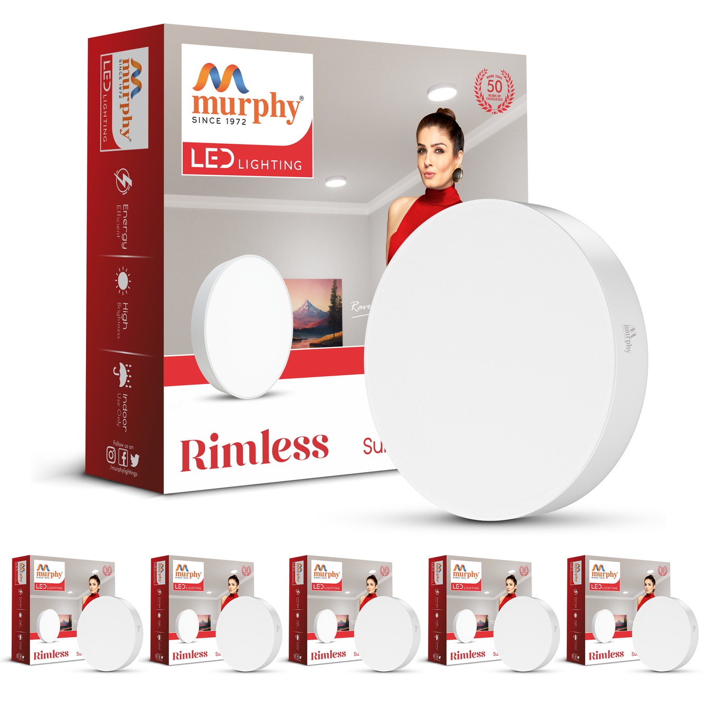 Murphy 18W Rimless Round Surface Panel Light