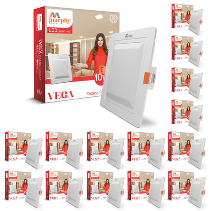 Murphy 10W Vega Square Recess Panel Light