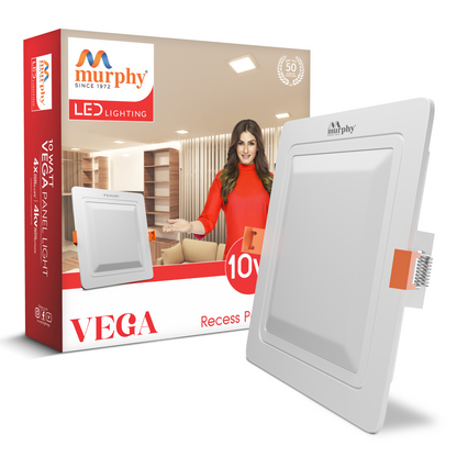 Murphy 10W Vega Square Recess Panel Light