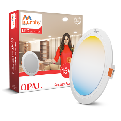 Murphy 15W OPAL 3-IN-1 Color Changing Round Recess Panel Light : CW+WW+NW