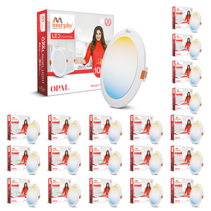 Murphy 10W OPAL 3-IN-1 Color Changing Round Recess Panel Light : CW+WW+NW