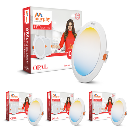 Murphy 10W OPAL 3-IN-1 Color Changing Round Recess Panel Light : CW+WW+NW