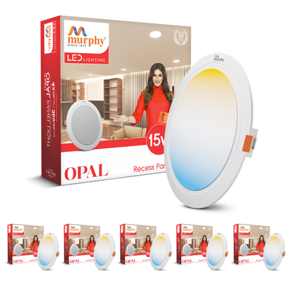 Murphy 15W OPAL 3-IN-1 Color Changing Round Recess Panel Light : CW+WW+NW
