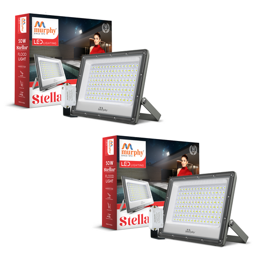 Murphy Steller 50W Led Waterproof with Auto On/Off Day Night Light Sensor Flood Light(Cool White, BIS Approved)