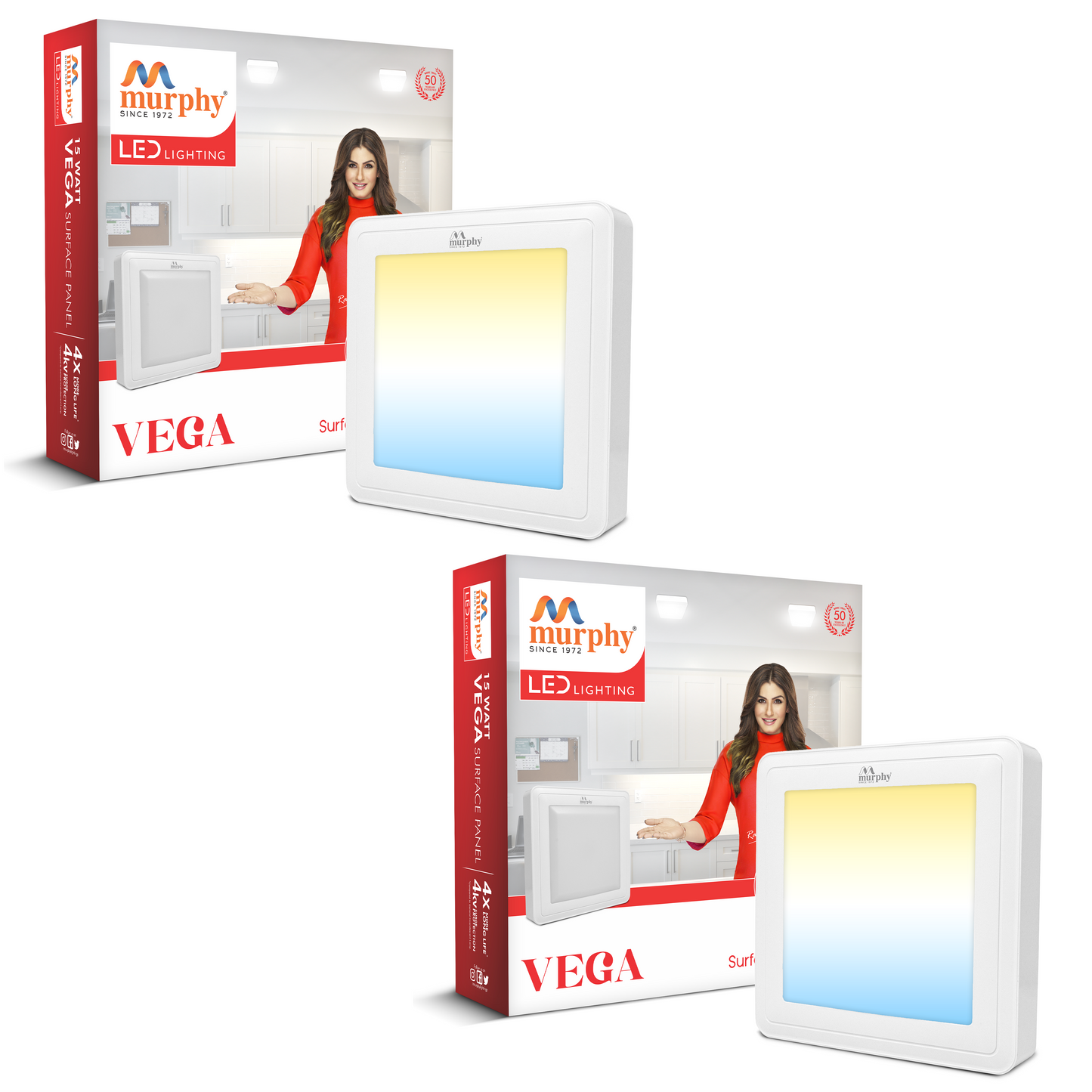 Murphy 15W Vega Color Changing Square Surface Panel Light