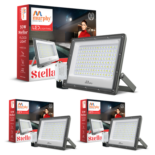 Murphy Steller 50W Led Waterproof with Auto On/Off Day Night Light Sensor Flood Light(Cool White, BIS Approved)