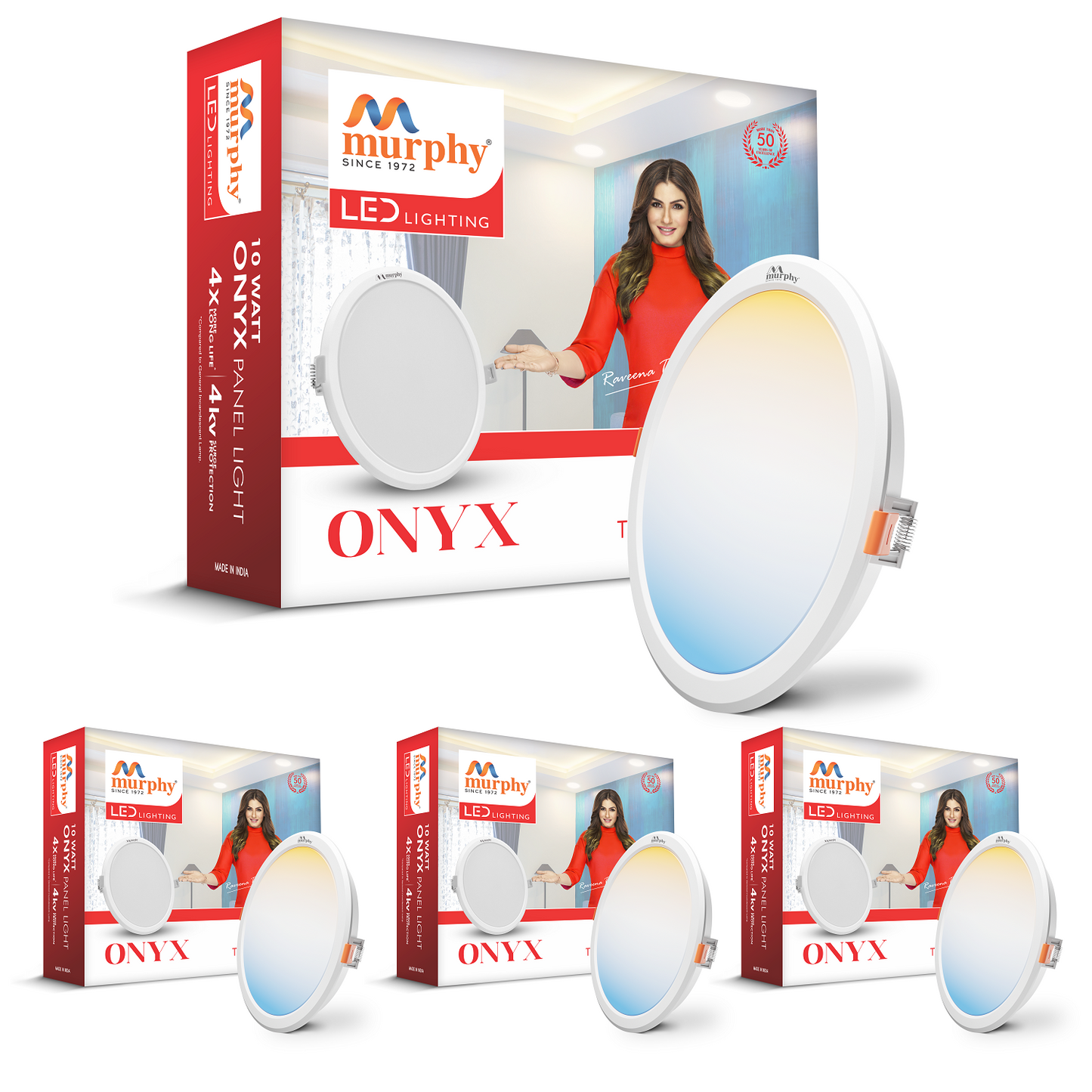 Murphy 10W Trimless 3 Color Changing Round Recess Panel Light