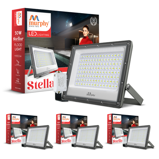 Murphy Steller 50W Led Waterproof with Auto On/Off Day Night Light Sensor Flood Light(Cool White, BIS Approved)