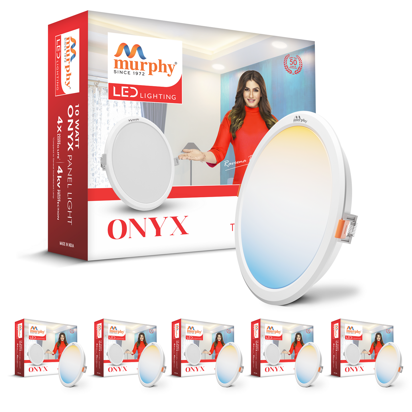 Murphy 10W Trimless 3 Color Changing Round Recess Panel Light