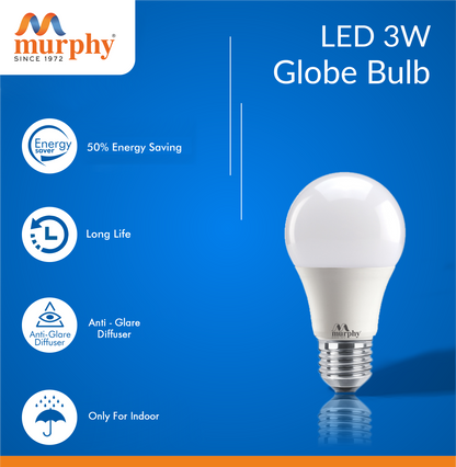 Murphy LED 3W Globe Bulb E-27