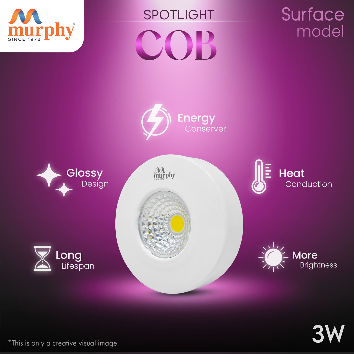 Murphy 3W LED COB Surface Down Light
