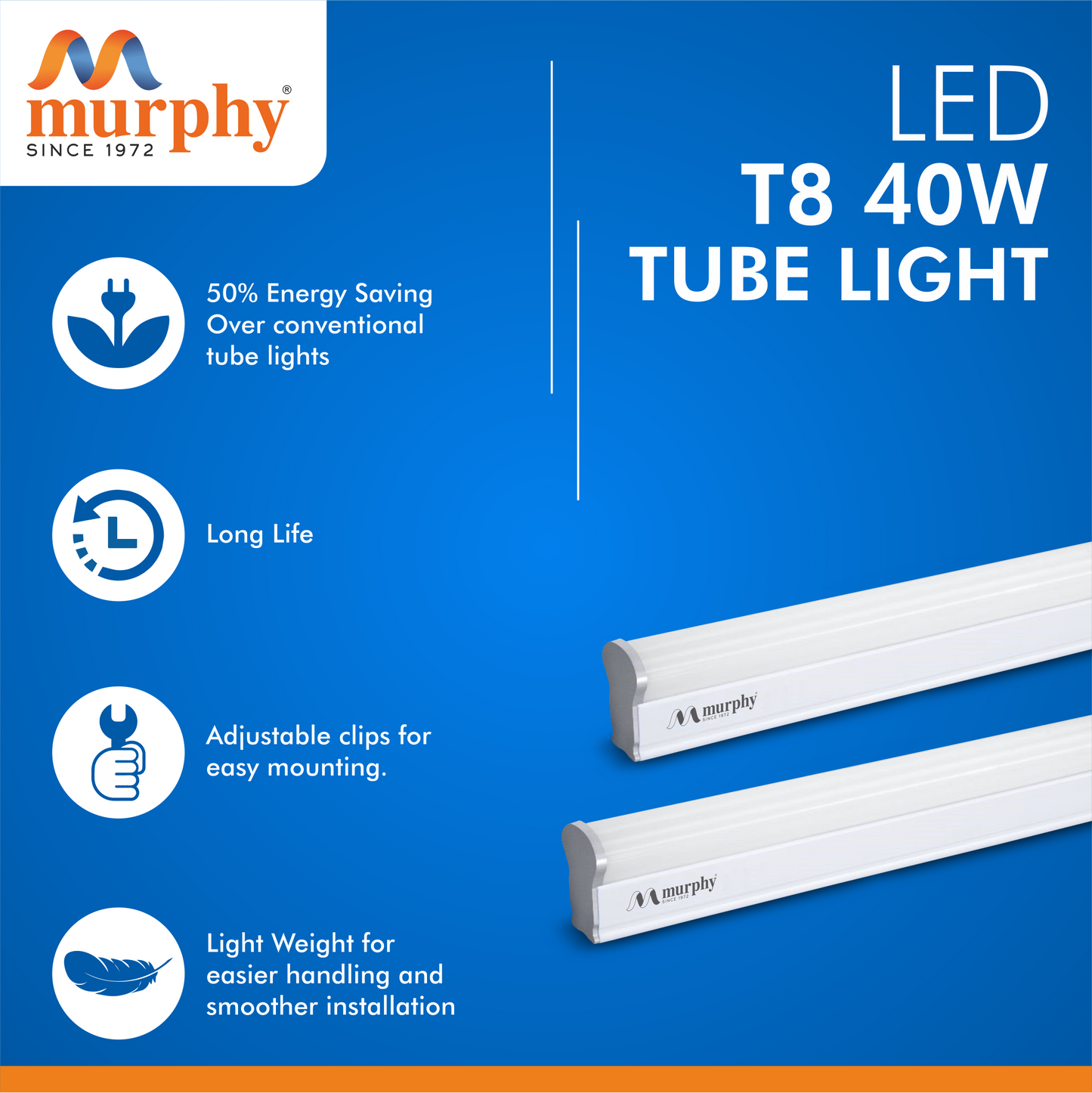 Murphy 40W LED T8 Tube Light