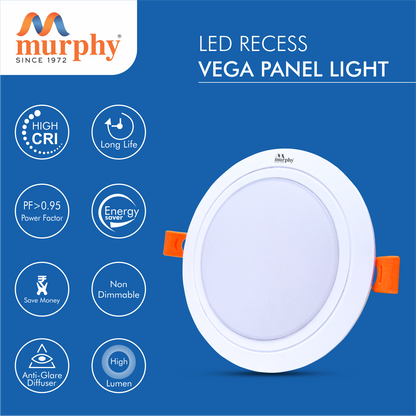 Murphy 15W Vega Round Recess Panel Light