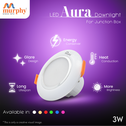 Murphy 3W Aura LED Color Changing Down Light