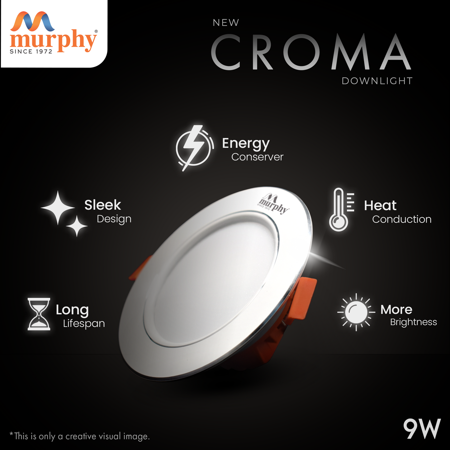 Murphy 9W Croma LED Concealed Box Down Light