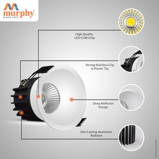 Murphy 20W Trimless Cruise COB Down Light