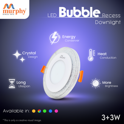 Murphy 3W+3W Bubble LED 2-IN-1 Double Color Round Panel Light