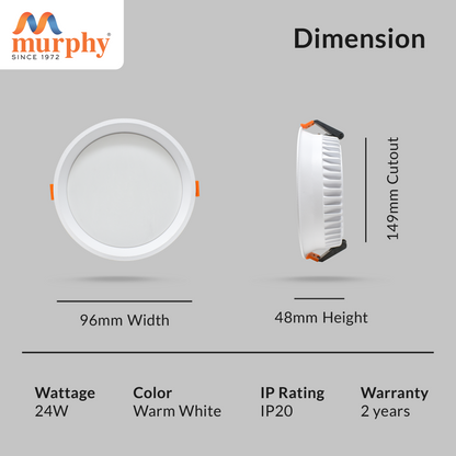 Murphy 18-Watt Divine Round LED Panel Ceiling Light