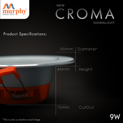 Murphy 9W Croma LED Concealed Box Down Light