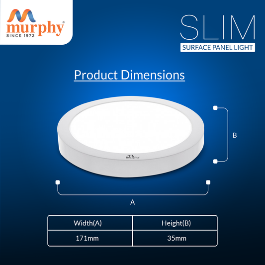 Murphy 15W Slim Round Surface Panel Light