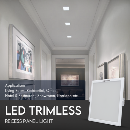 Murphy 15W Trimless Square Recess Panel Light