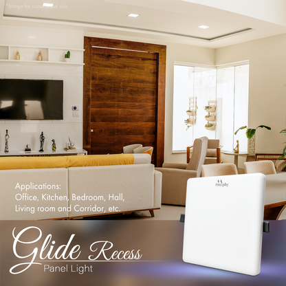 Murphy 22W Glide Square Recess Slider Panel Light