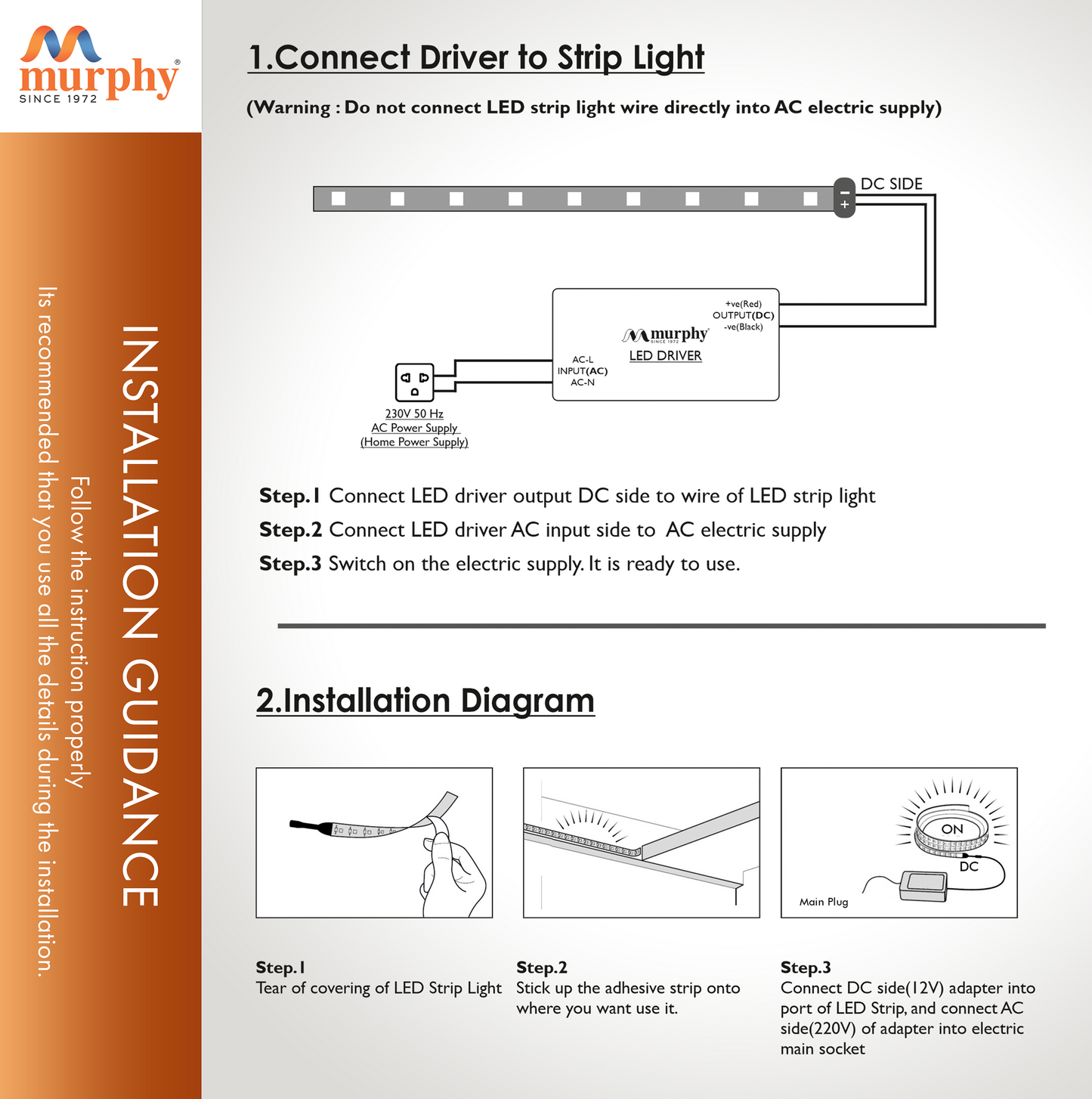 LED STRIP LIGHT 60 LED/Mtr. WITH DRIVER