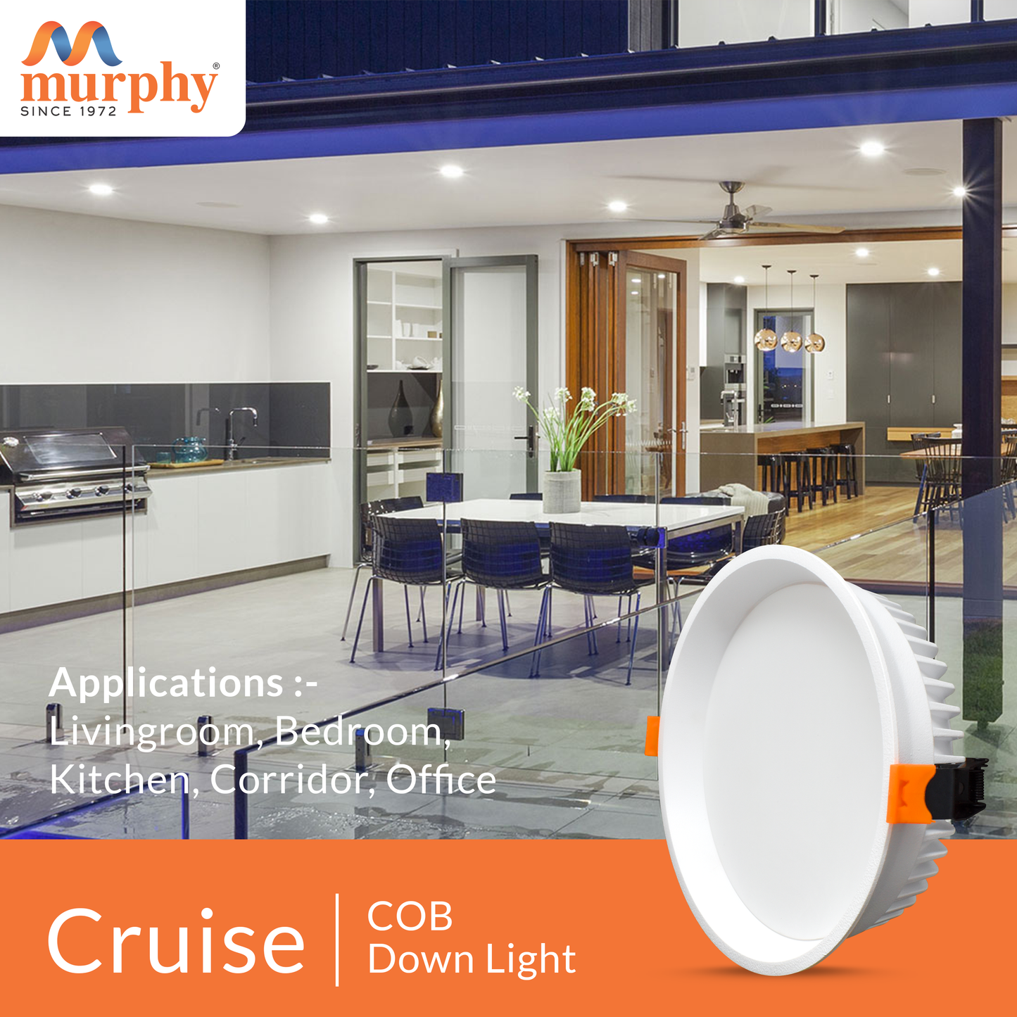 Murphy 18-Watt Divine Round LED Panel Ceiling Light