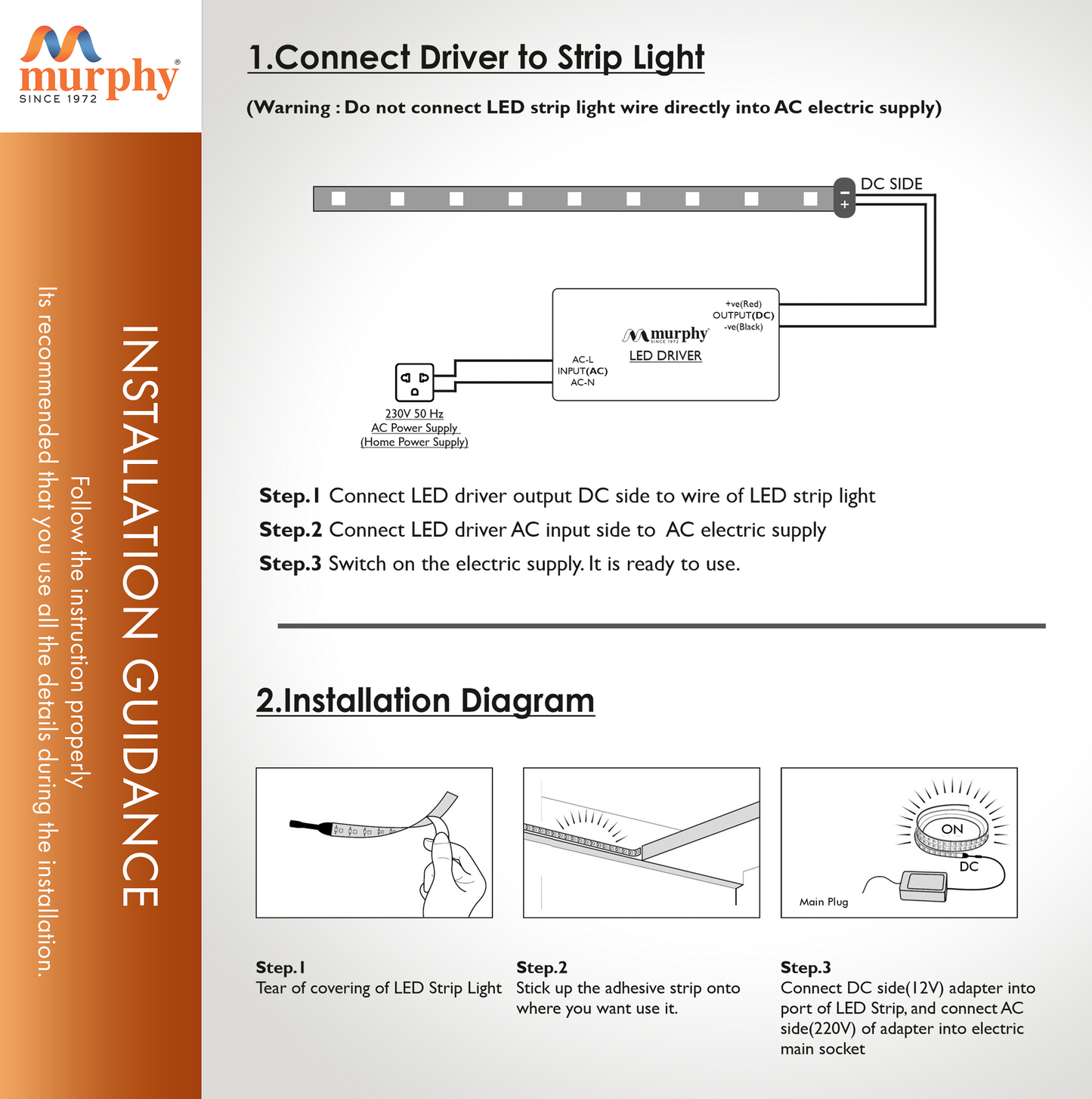 LED STRIP LIGHT 120 LED/Mtr. WITH DRIVER