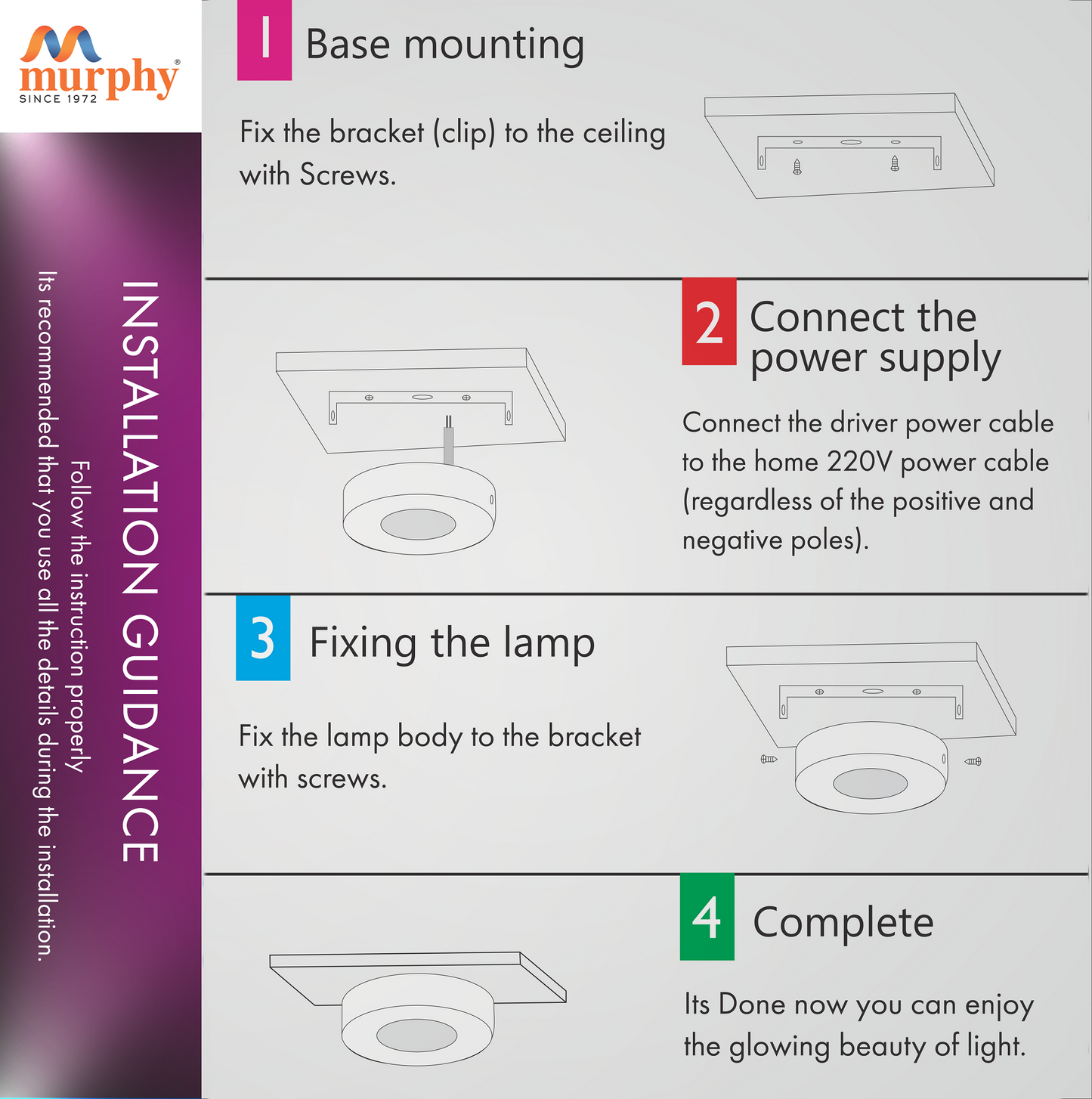 Murphy 3W LED COB Surface Down Light