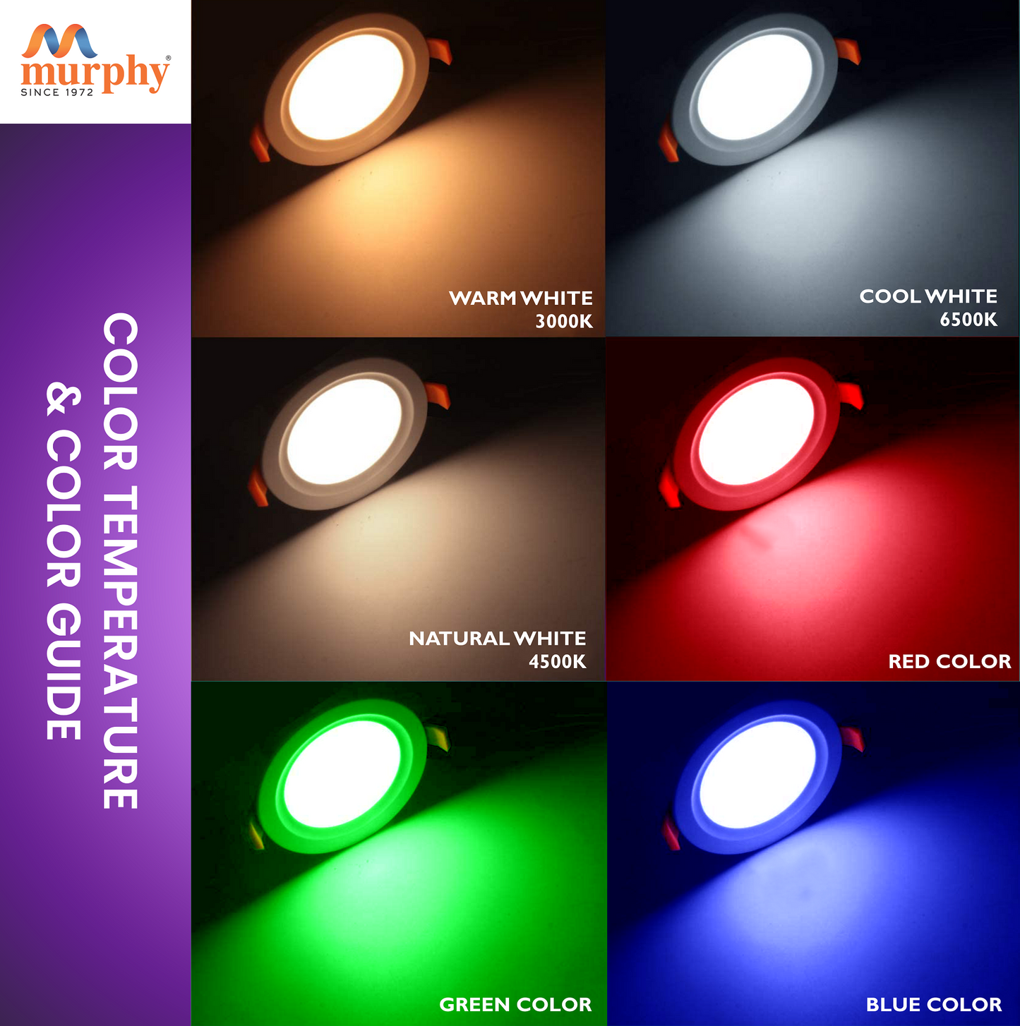 Murphy 3W Aura LED Color Changing Down Light