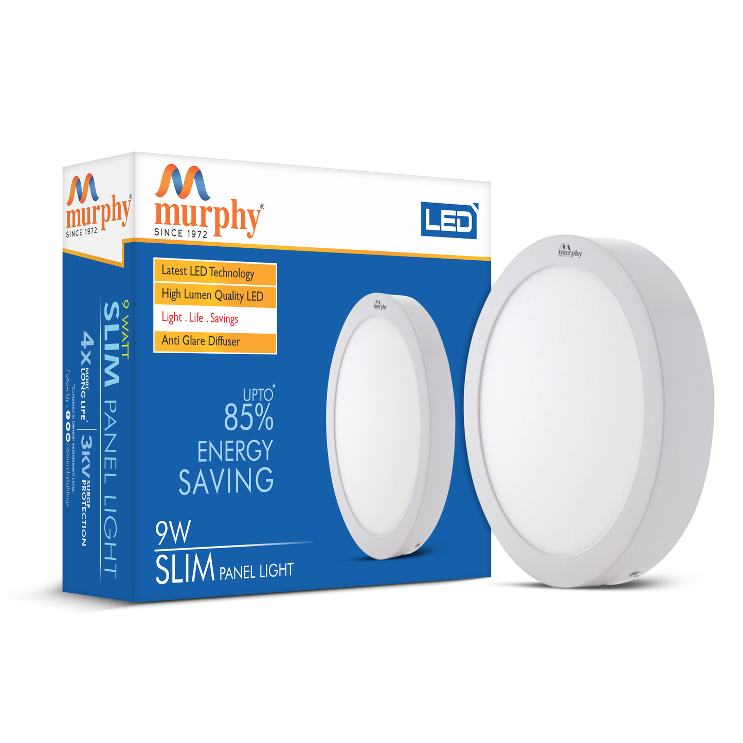 Murphy 9W Slim Round Surface Panel Light