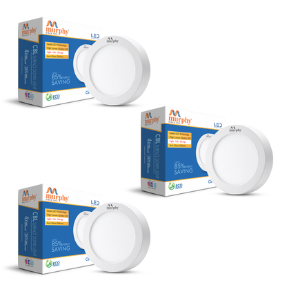 5W CBL Murphy 3-IN-1 Round Surface LED Down Light : CW/WW/NW