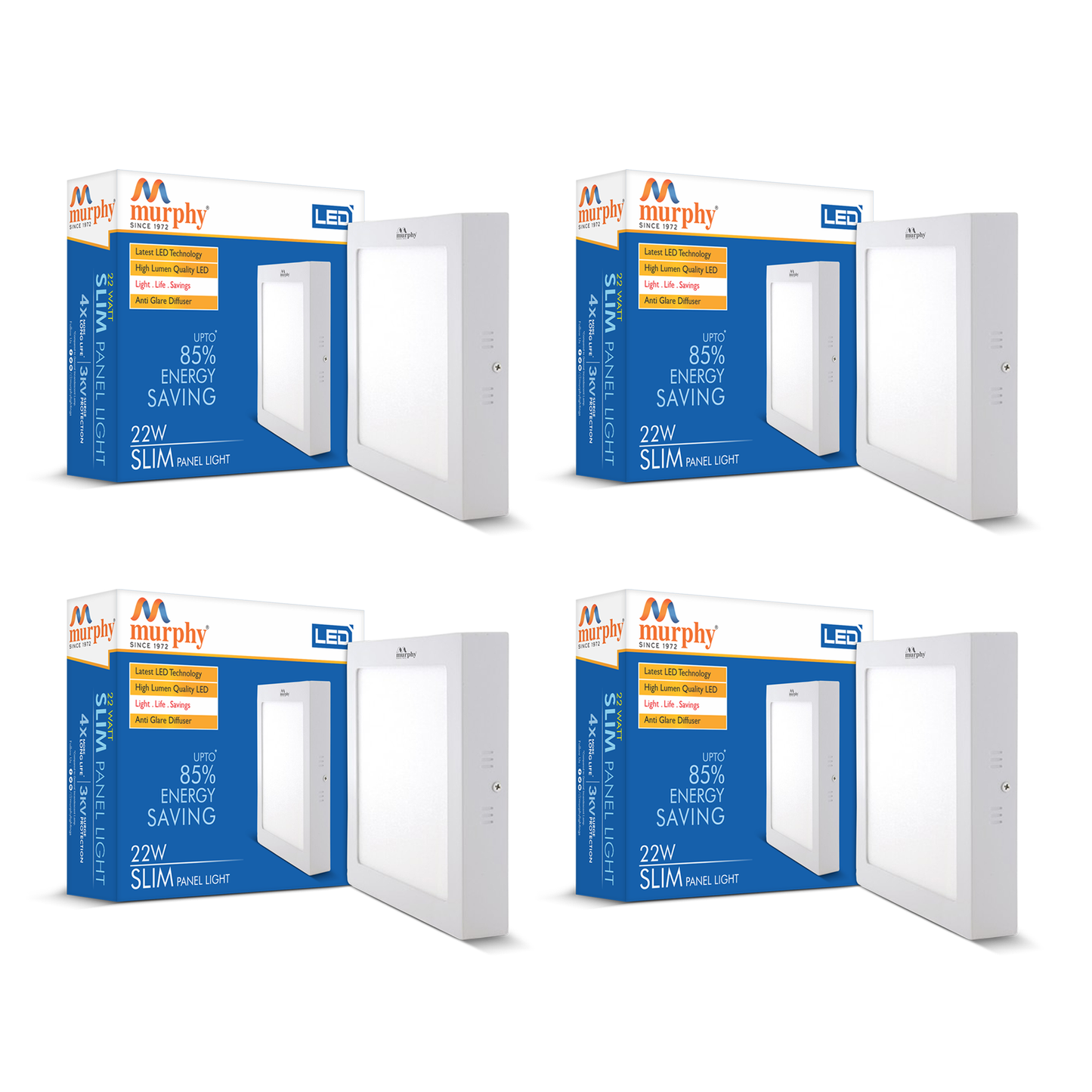 Murphy 22W Slim Square Surface Panel Light